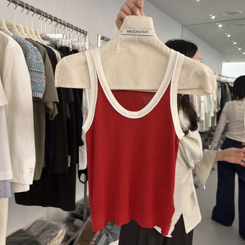DOUBLE STANDARD/LE SMOKING/MAISONSTAFF韓國直郵實拍女士新品時尚吊帶背心MAISONSTAFF吊帶/背心