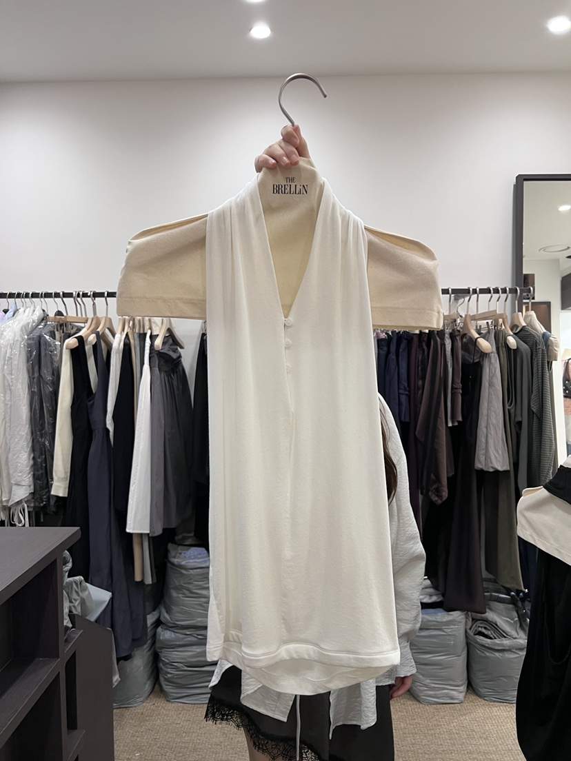 BRELLIN韓國直郵女裝新款休閑26春夏推薦吊帶背心紐扣背心BRELLIN吊帶/背心