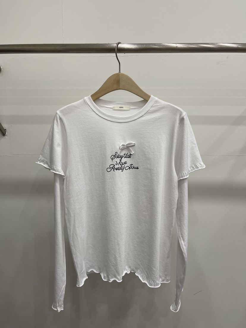 FIFTY韓國東大門代購女士新品熱賣職業人氣長袖T恤假兩件FIFTY長袖T恤