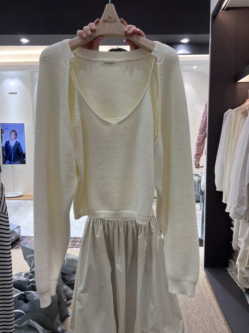 BRELLIN韓國代購女裝新品休閑26春夏套裝短款針織兩件套套裝BRELLIN套裝