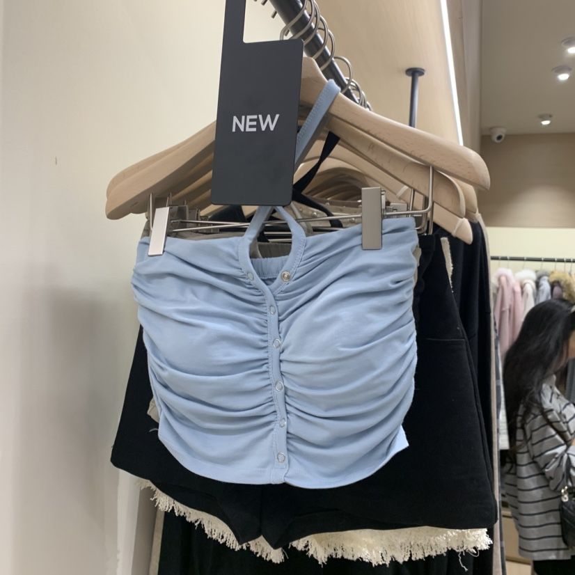 MEMOIRE韓國直郵女士新品真品推薦休閑人氣26春夏吊帶背心褶皺MEMOIRE吊帶/背心