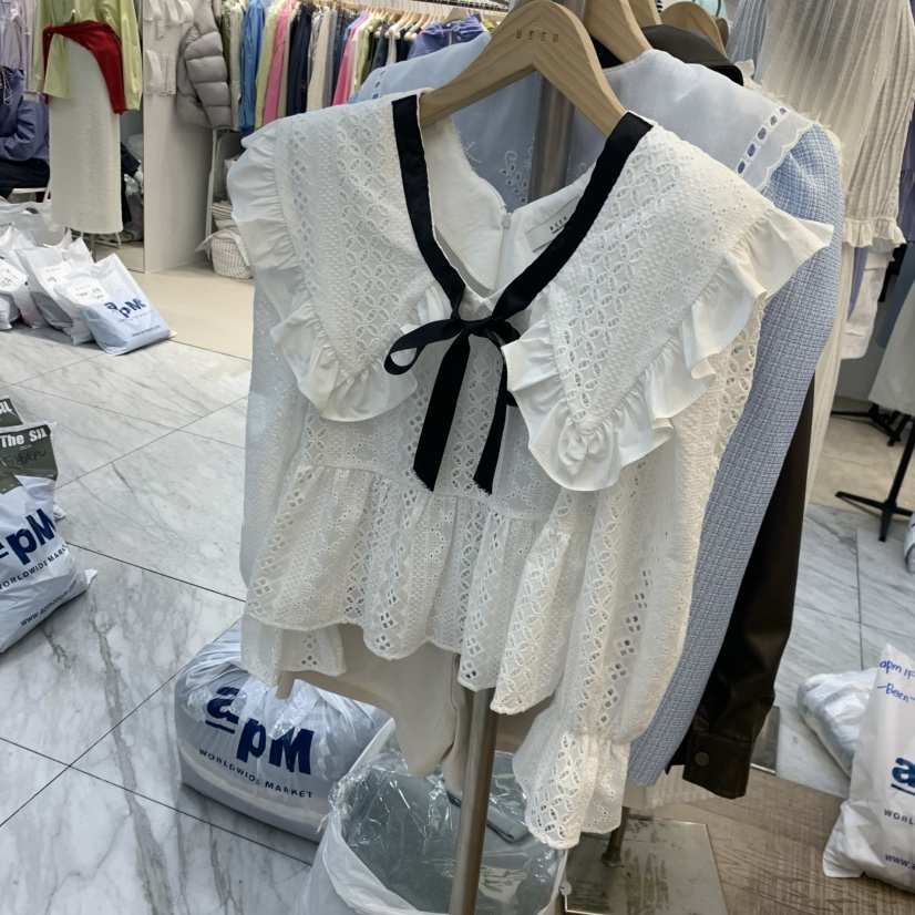 BEEN-A東大門實拍女裝新品真品時尚推薦人氣休閑襯衫蕾絲衫BEEN-A襯衫/蕾絲衫