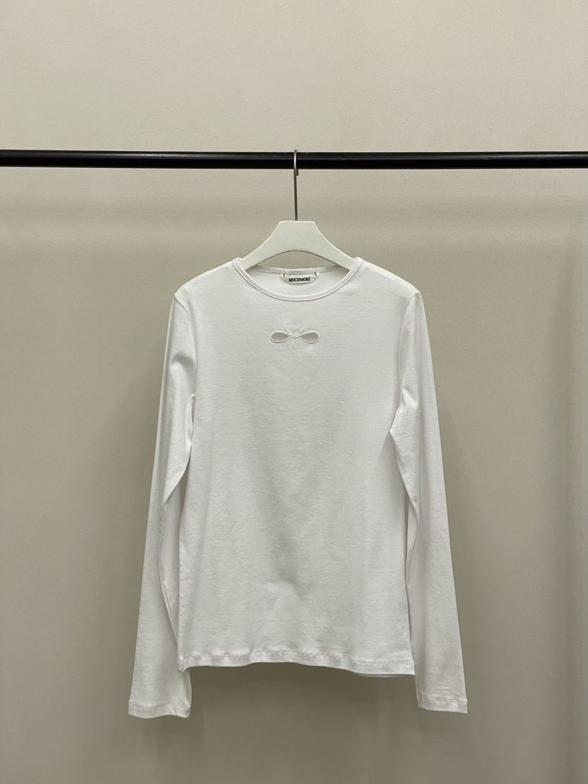 MUCH MORE/JACKPOT韓國東大門直郵女士新款26春夏長袖T恤刺繡MUCH MORE/JACKPOT長袖T恤