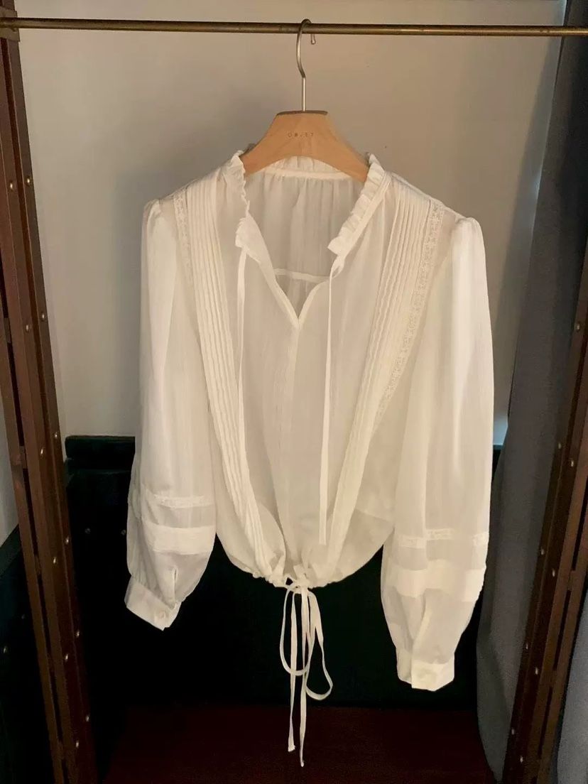 OBJET/LOVEUSU韓國東大門代購女士新品時尚26春夏襯衫蕾絲衫OBJET/LOVEUSU襯衫/蕾絲衫