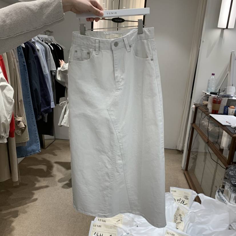 VENIR-a韓國代購女裝新品休閑職業半身裙中短裙不含腰帶棉VENIR-a半身裙/中短裙