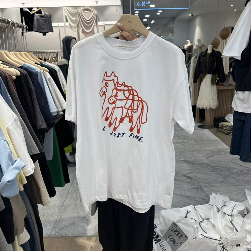 REVE-L韓國直郵女裝新款26春夏時尚休閑熱賣人氣職業T恤REVE-LT恤