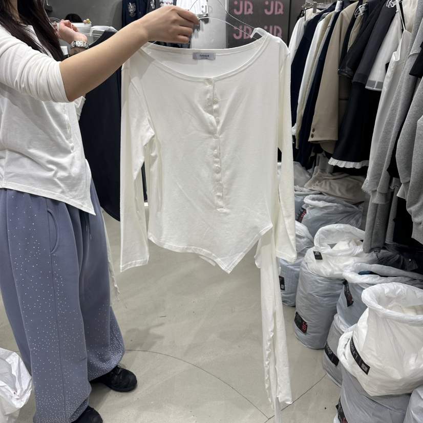 JUDYQUE韓國代購女士新款熱賣26春夏休閑推薦時尚長袖T恤JUDYQUE長袖T恤