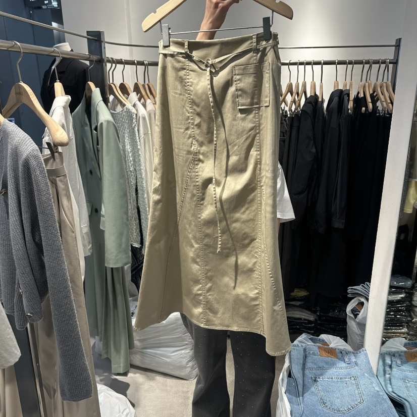 HABLE韓國東大門代購女士新款26春夏人氣休閑熱賣長裙喇叭HABLE長裙