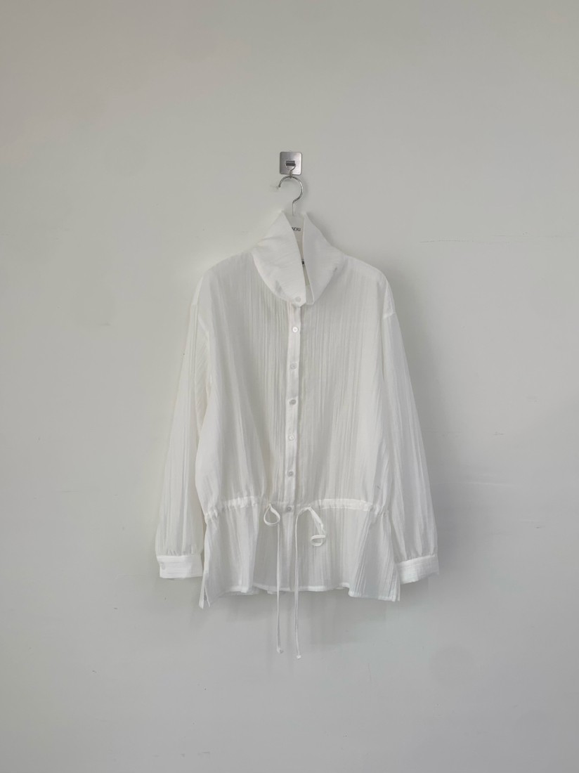 ANOU韓國直郵女裝新品26春夏休閑熱賣推薦襯衫蕾絲衫高領ANOU襯衫/蕾絲衫