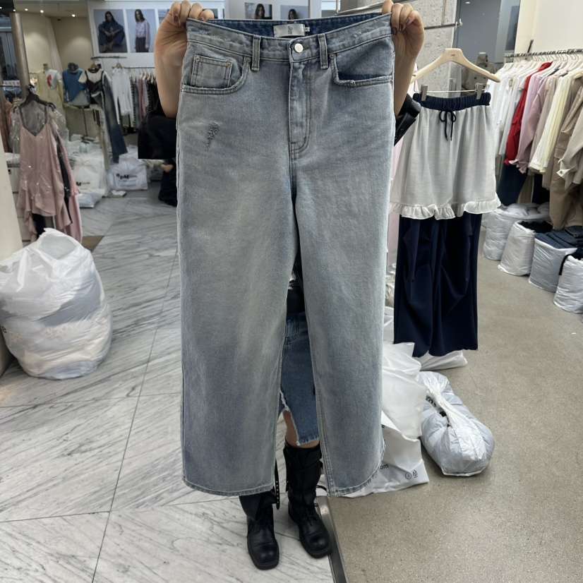 AMOEBA韓國東大門直郵女裝新品休閑職業人氣時尚推薦牛仔褲AMOEBA牛仔褲