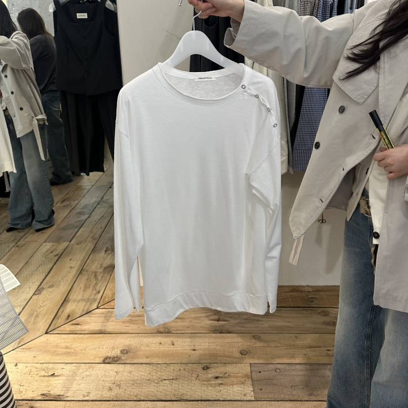 CREAM VILLA韓國東大門代購女裝新款休閑長袖T恤CREAMVILLA長袖T恤