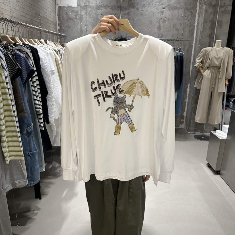 JUNI韓國東大門直郵女裝新款職業人氣休閑時尚26春夏長袖T恤my juni長袖T恤