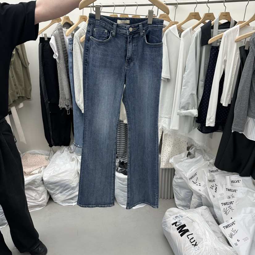 TWELVE韓國東大門代購女士新品26春夏職業時尚休閑牛仔褲TWELVE牛仔褲