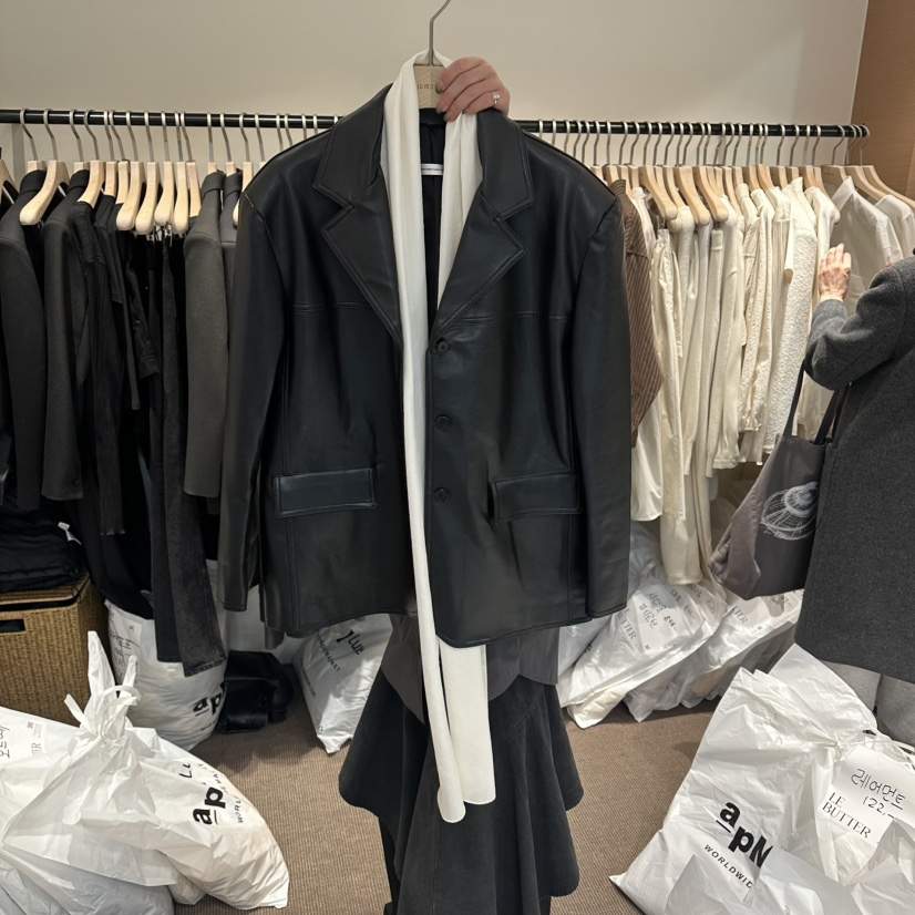 LE BUTTER韓國代購女士新款26春夏時尚休閑夾克不含圍巾LE BUTTER夾克