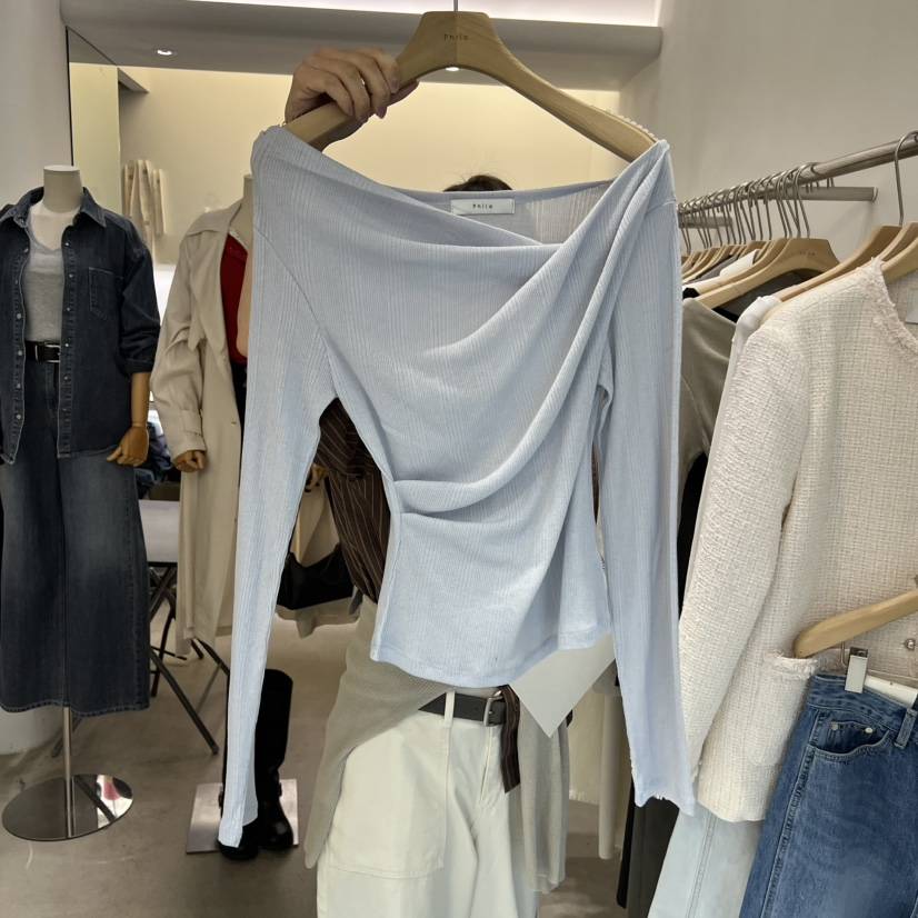 PHILO韓國直郵女裝新款26春夏職業人氣休閑時尚推薦長袖T恤PHILO長袖T恤