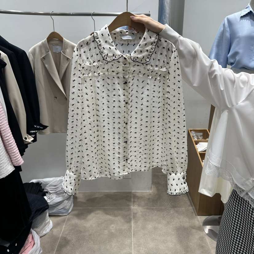 ENVY韓國代購女裝新品人氣熱賣休閑職業26春夏襯衫蕾絲衫ENVY襯衫/蕾絲衫