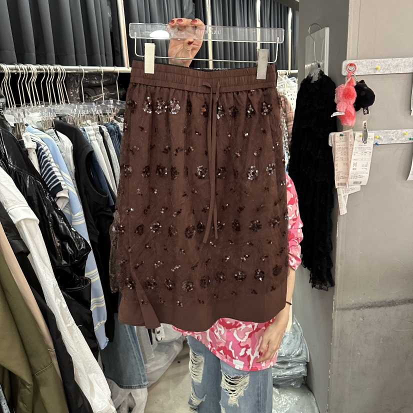 MOMAZU韓國東大門代購女士新品推薦熱賣半身裙中短裙透明MOMAZU半身裙/中短裙