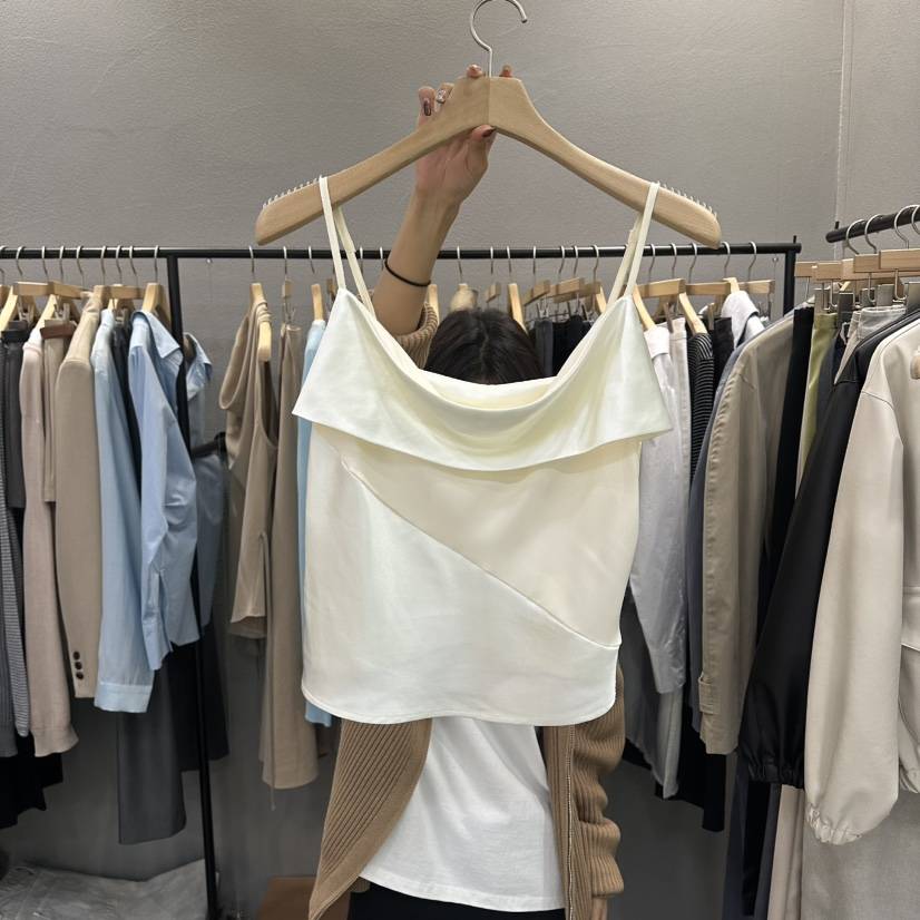 FLAMME TOIT/LUNAMDE韓國東大門代購女士新款推薦吊帶背心混紡絲綢FLAMME TOIT/LUNAMDE吊帶/背心