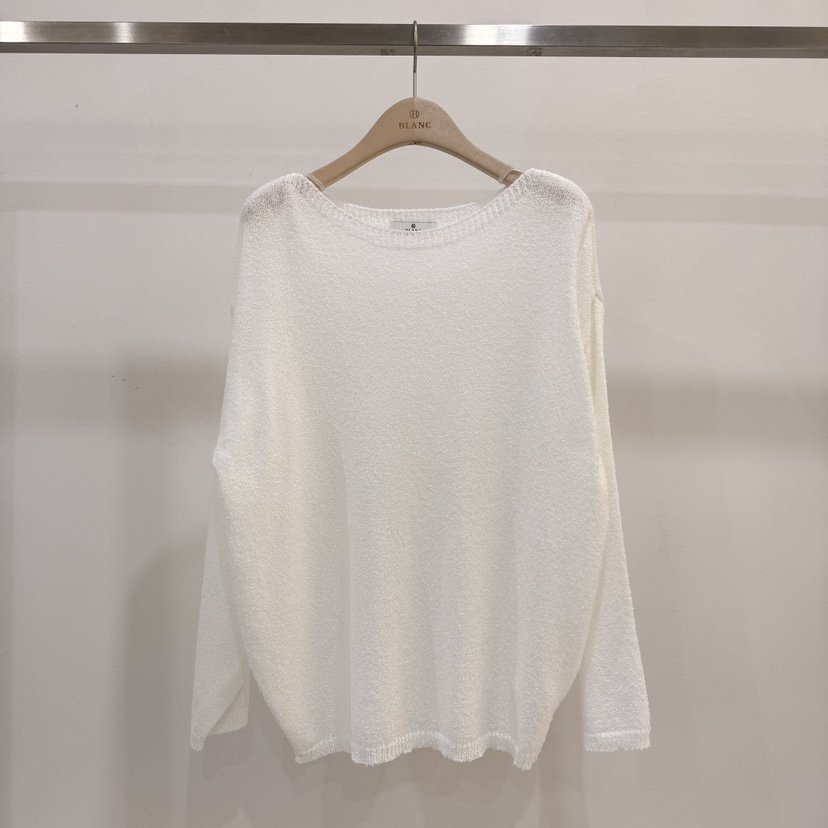 BLANC-A韓國代購女士新品26春夏時尚職業針織衫柔軟船領BLANC-A針織衫