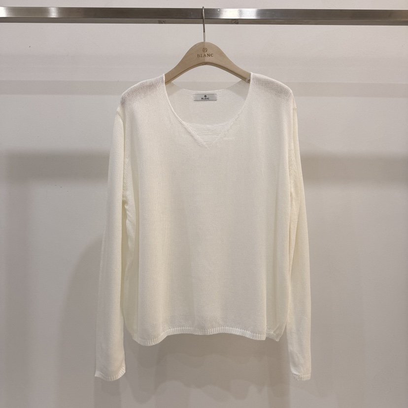 BLANC-A韓國東大門直郵女士新品人氣職業26春夏針織衫V領BLANC-A針織衫