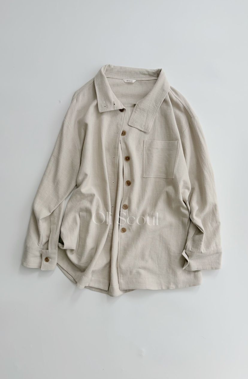 OLI SEOUL東大門直郵女士新品時尚人氣推薦休閑夾克亞麻OLI SEOUL夾克