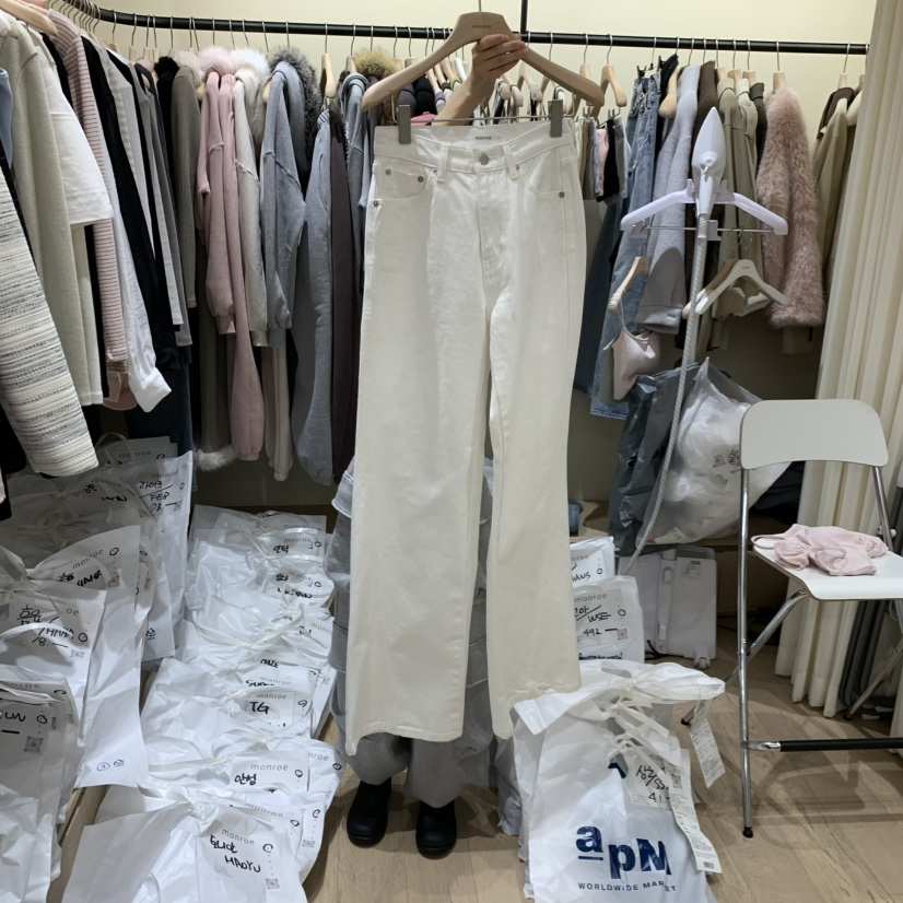 MEMOIRE韓國直郵實拍女士新品人氣熱賣時尚26春夏推薦牛仔褲MEMOIRE牛仔褲