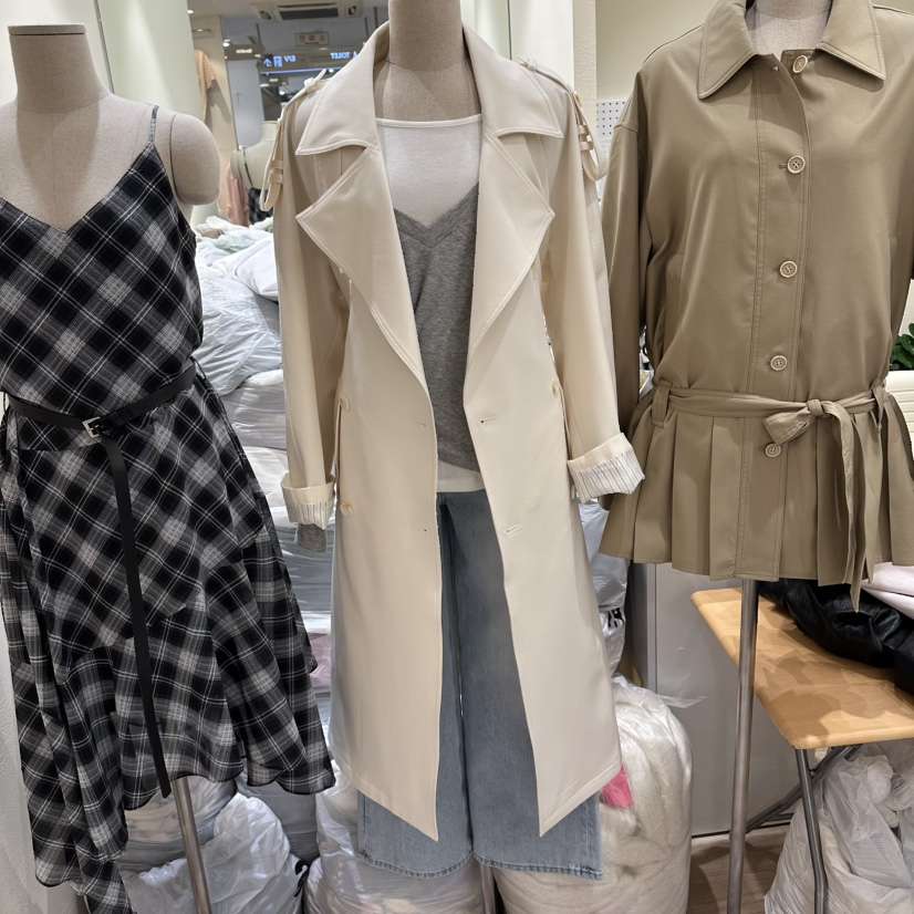 HANSUNGHYUN韓國代購女士新款推薦長款風衣不含內搭含腰帶HANSUNGHYUN長款風衣