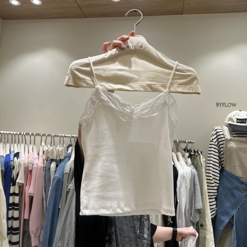 BY FLOW韓國代購女士新品26春夏熱賣休閑人氣吊帶背心蕾絲BY FLOW吊帶/背心