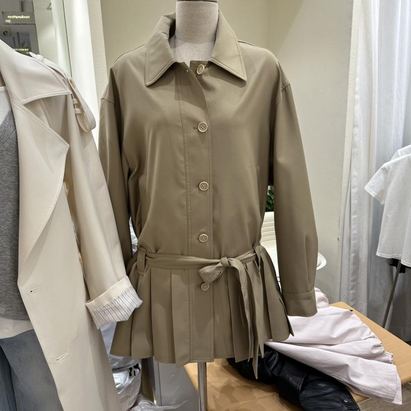 HANSUNGHYUN韓國代購女士新品時尚推薦職業長款風衣含腰帶HANSUNGHYUN長款風衣
