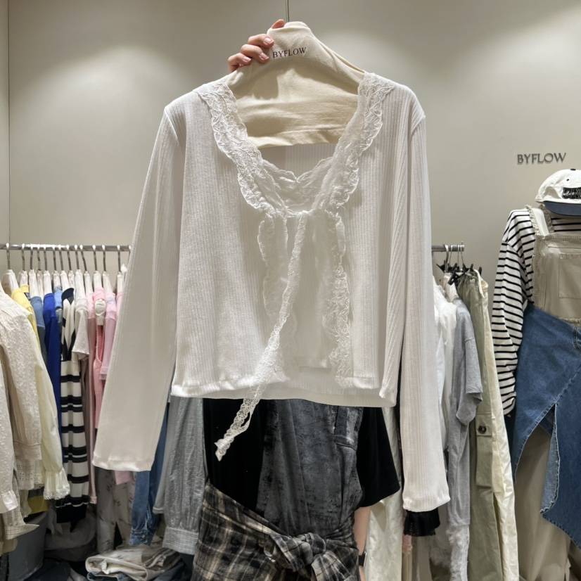 BY FLOW韓國直郵女士新品人氣26春夏襯衫蕾絲衫不含內搭BY FLOW襯衫/蕾絲衫