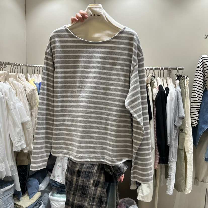 BY FLOW韓國東大門直郵女士新款26春夏熱賣時尚人氣長袖T恤BY FLOW長袖T恤