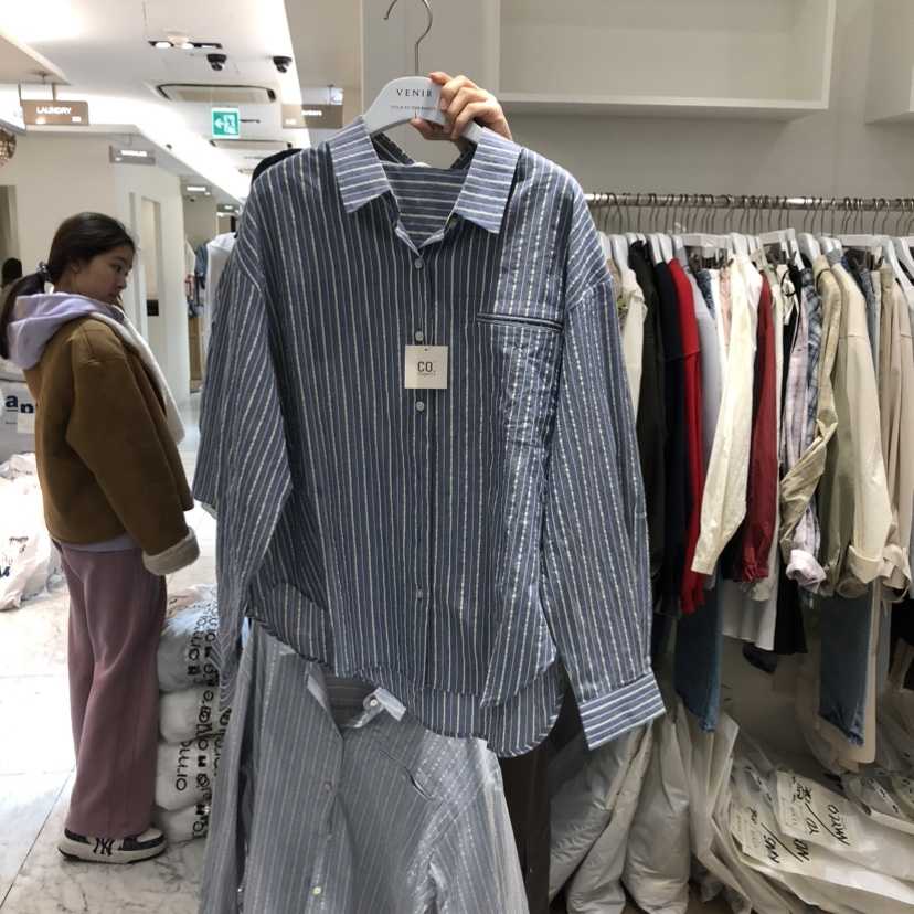 VENIR-a韓國直郵女裝新品休閑時尚熱賣襯衫蕾絲衫日本面料VENIR-a襯衫/蕾絲衫