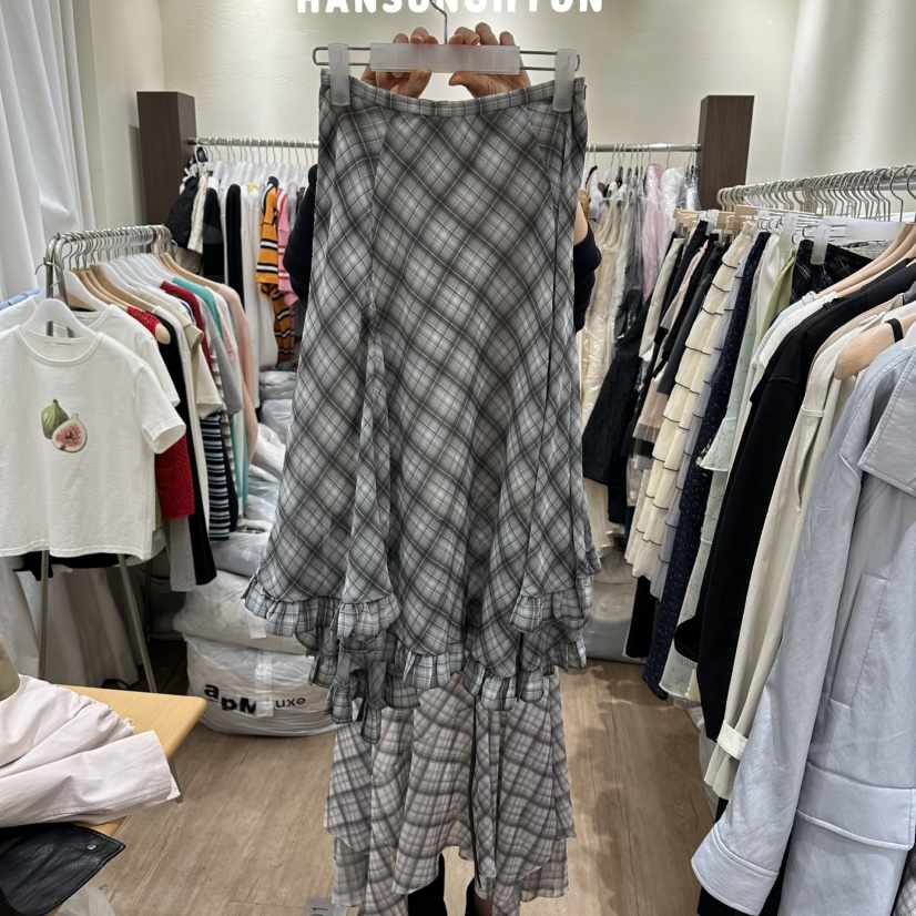 HANSUNGHYUN韓國直郵女裝新款職業時尚真品人氣熱賣長裙雪紡HANSUNGHYUN長裙