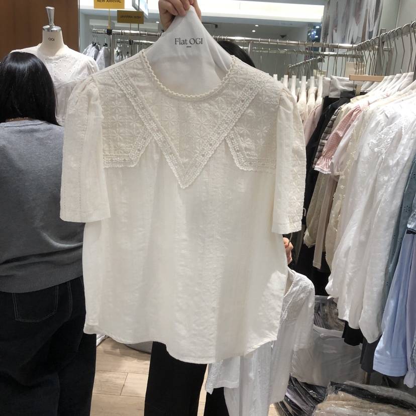 OGI韓國代購女士新款人氣真品職業推薦時尚熱賣襯衫蕾絲衫FLat OGI襯衫/蕾絲衫