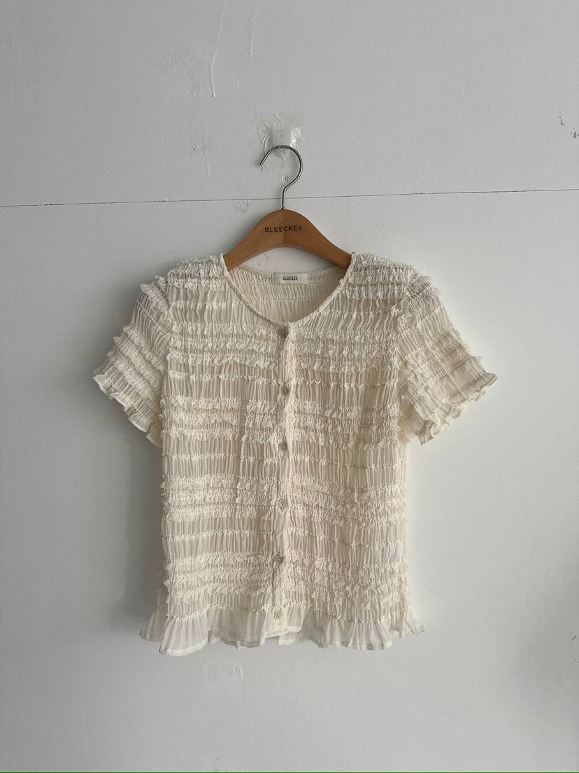 BLEECKER韓國代購女裝新款時尚休閑推薦人氣職業襯衫蕾絲衫BLEECKER襯衫/蕾絲衫