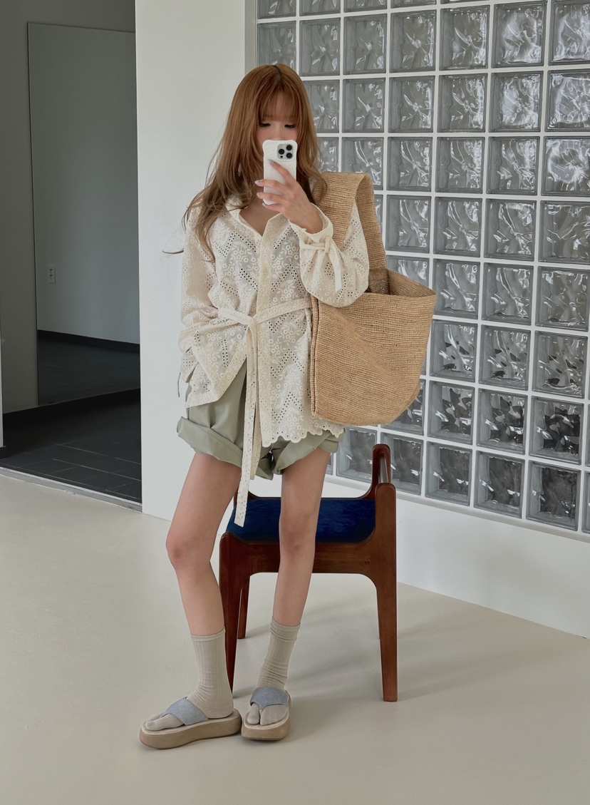 ZEROZERO韓國東大門代購女裝新款休閑熱賣襯衫蕾絲衫腰帶ZEROZERO襯衫/蕾絲衫