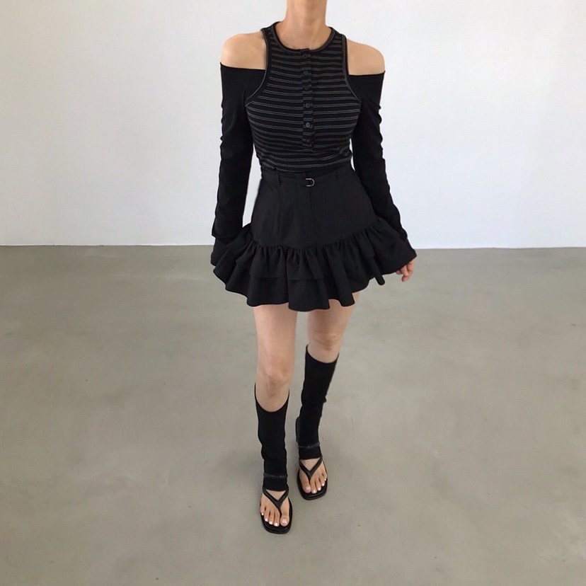 2TWO MOON韓國東大門直郵女裝新款時尚人氣休閑推薦長袖T恤2TWO MOON長袖T恤