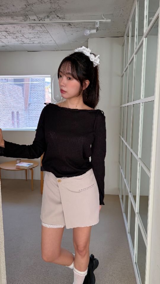 HEY/TO SEWING韓國東大門代購女裝新款休閑時尚長袖T恤BY HEY/TO SEWING長袖T恤