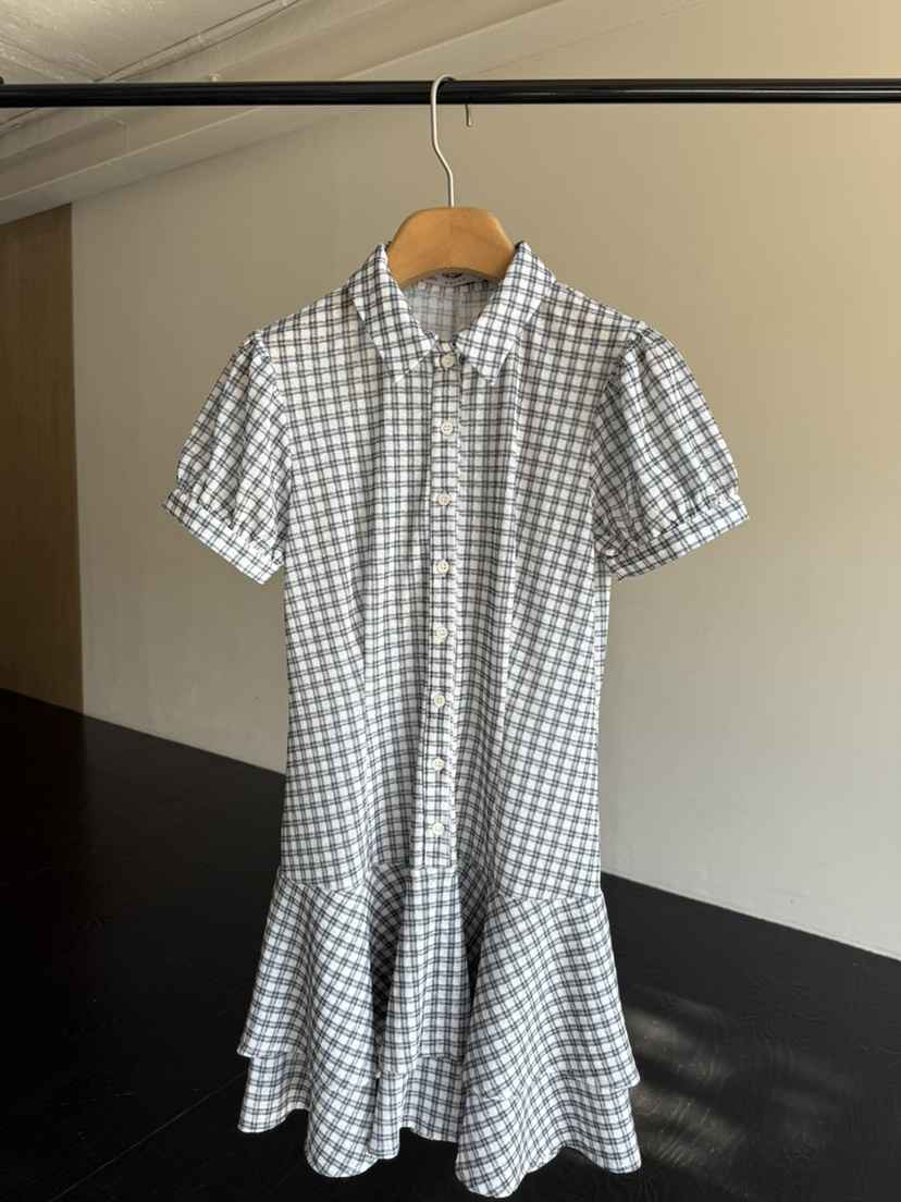 SOLAR韓國代購女士新款休閑熱賣職業推薦26春夏連衣裙格紋SOLAR連衣裙