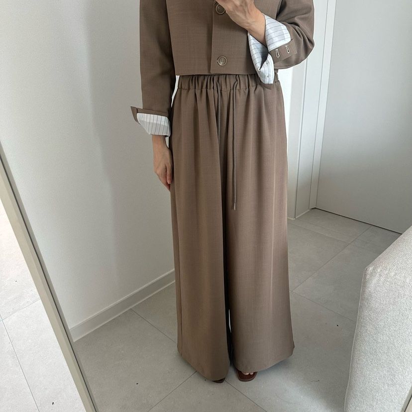 SOUIT韓國東大門代購女士新款熱賣26春夏人氣時尚職業休閑褲SOUIT by mabel-L休閑褲