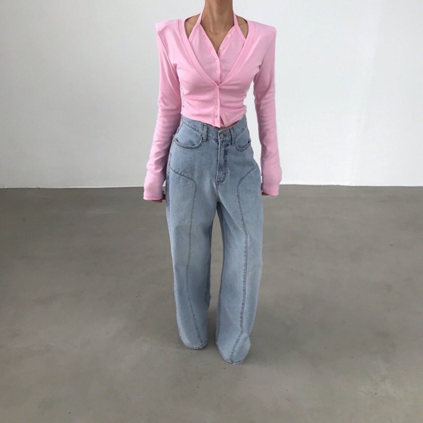 2TWO MOON韓國代購女裝新品時尚推薦人氣長袖T恤雙層開衫2TWO MOON長袖T恤