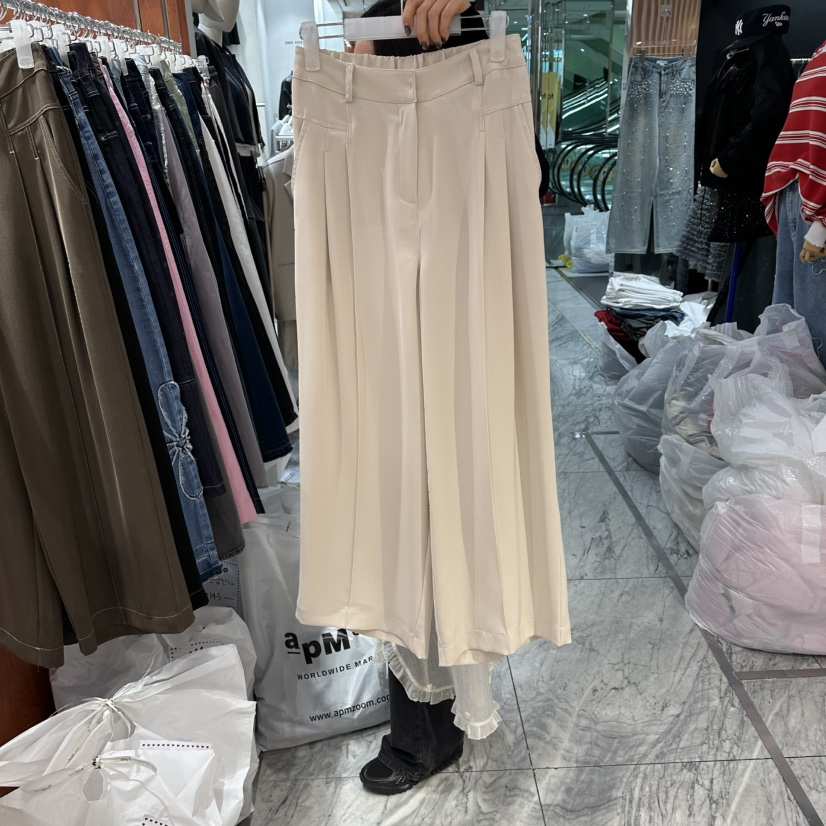 ILLO/MOCI韓國直郵女裝新款熱賣人氣休閑職業休閑褲褶裥ILLO/MOCI休閑褲