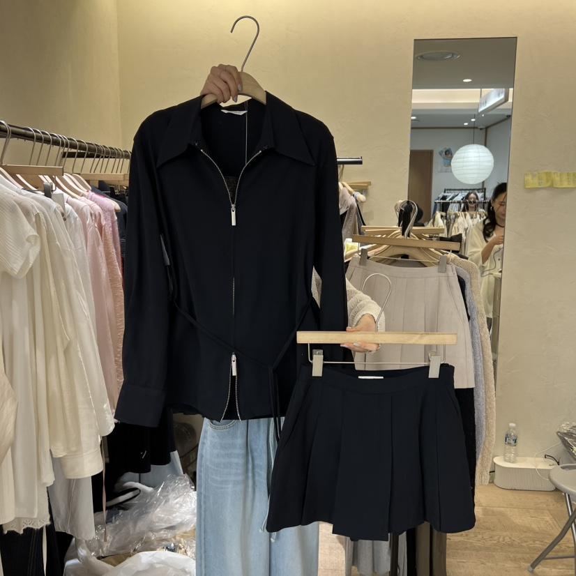 W AND J韓國東大門代購女士新款人氣休閑套裝含腰繩套裝W AND J套裝