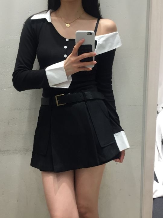 mars韓國直郵實拍女裝新款時尚推薦熱賣26春夏休閑長袖T恤mars長袖T恤