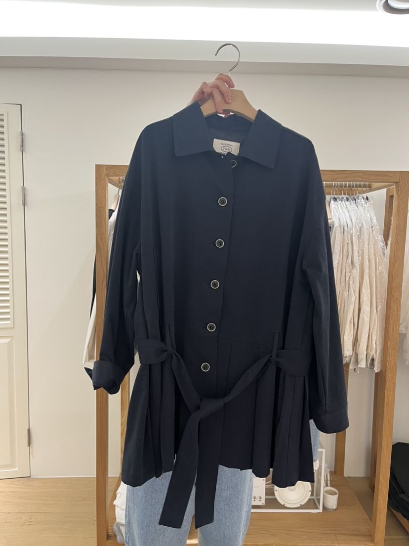 TIZZI韓國東大門直郵女裝新品26春夏熱賣人氣長款風衣含腰帶TIZZI長款風衣