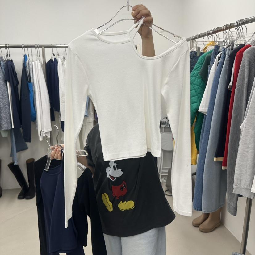 TOPDRESSING韓國東大門直郵女裝新款26春夏熱賣休閑長袖T恤TOPDRESSING長袖T恤