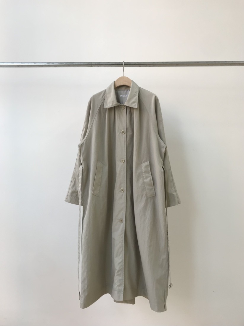 TAFFETA/MURET韓國直郵實拍女裝新款休閑長款風衣含腰帶TAFFETA/MURET長款風衣