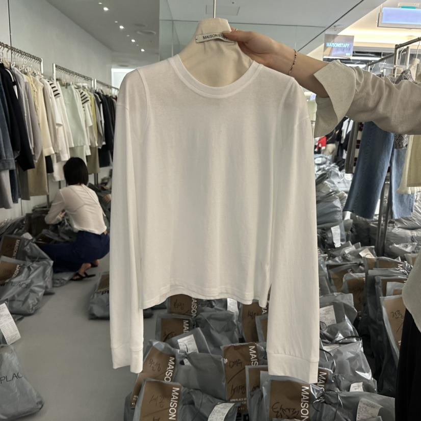 DOUBLE STANDARD/LE SMOKING/MAISONSTAFF韓國東大門直郵女士新品熱賣長袖T恤MAISONSTAFF長袖T恤