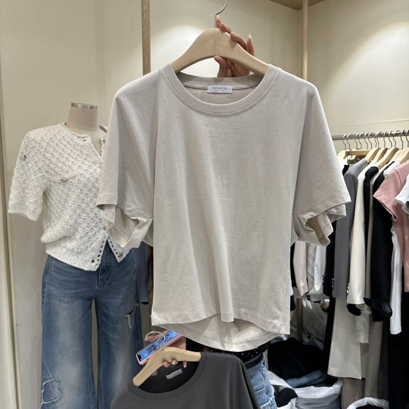 VINTAGE VIBE韓國東大門直郵女裝新款推薦休閑人氣職業T恤VINTAGE VIBET恤