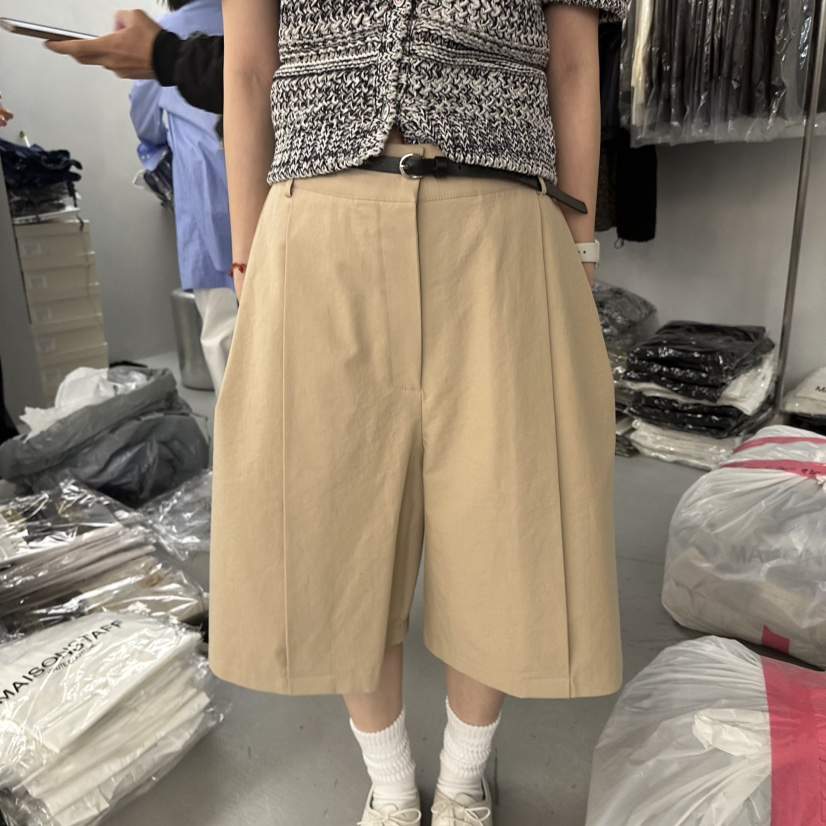 DOUBLE STANDARD/LE SMOKING/MAISONSTAFF韓國直郵實拍女裝新品職業短褲不含腰帶MAISONSTAFF短褲